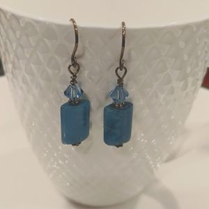 Sterling silver and Swarovski earrings